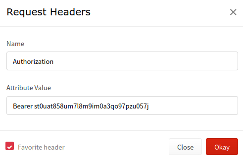 Headers para autorización
