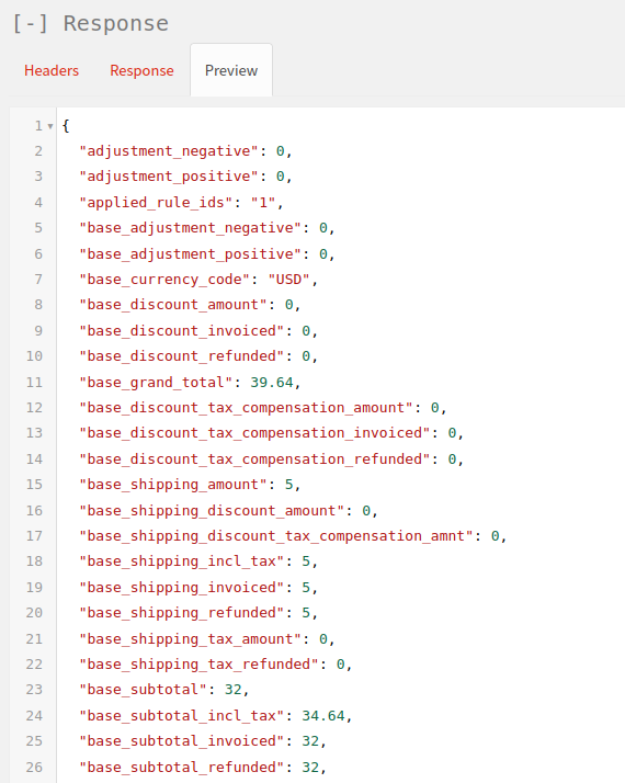 Respuesta de la petición