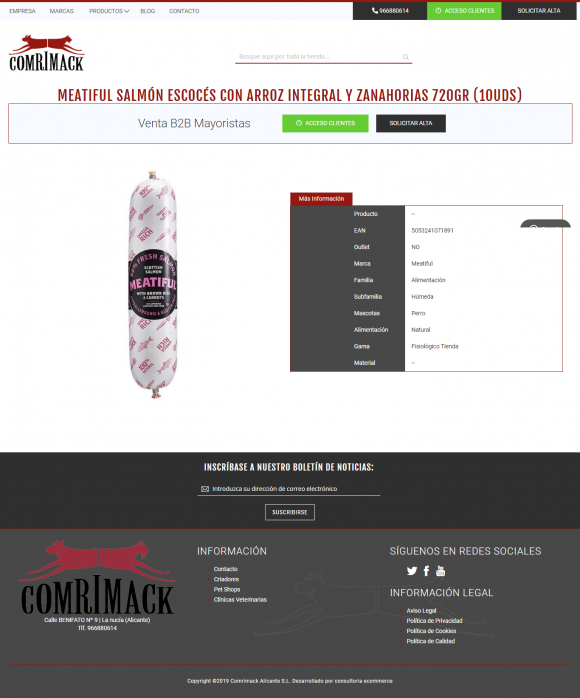 Página Producto Comrimack