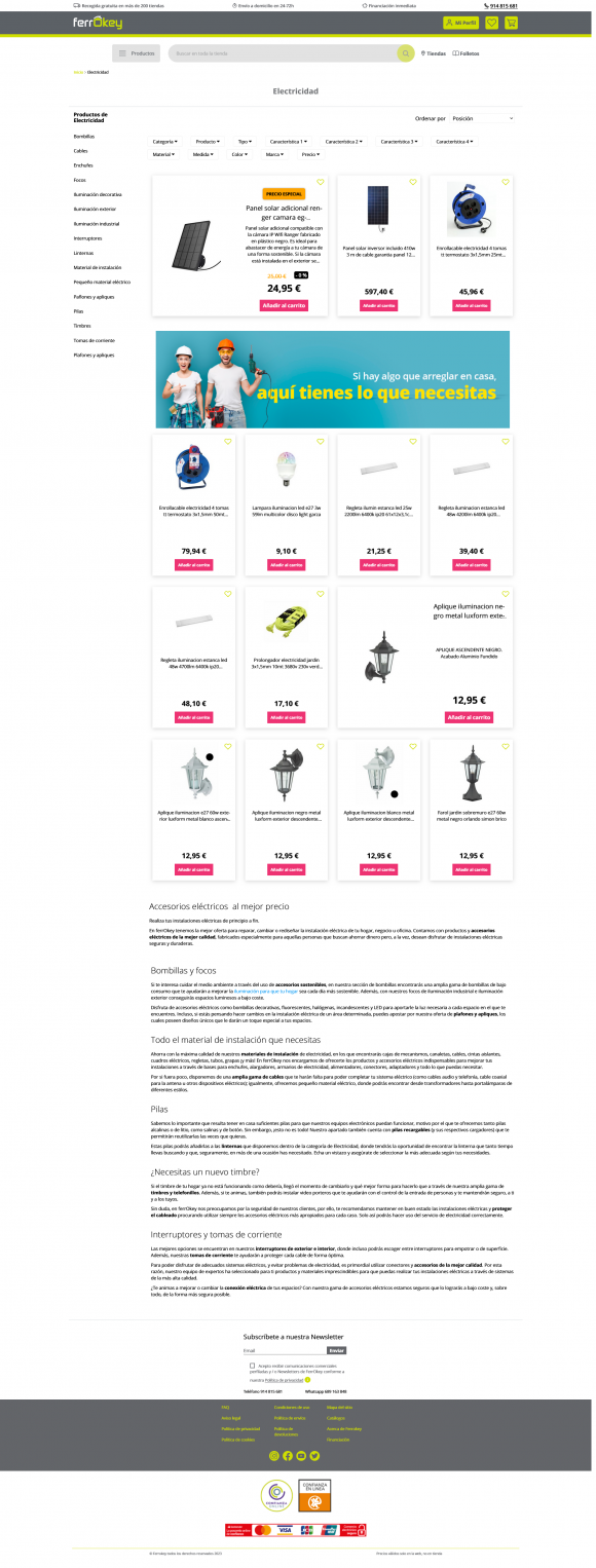 Magento Ferrokey product list